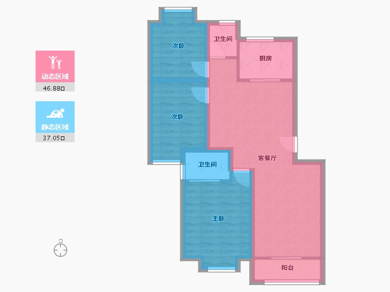 广东省-深圳市-紫薇花园-74.46-户型库-动静分区