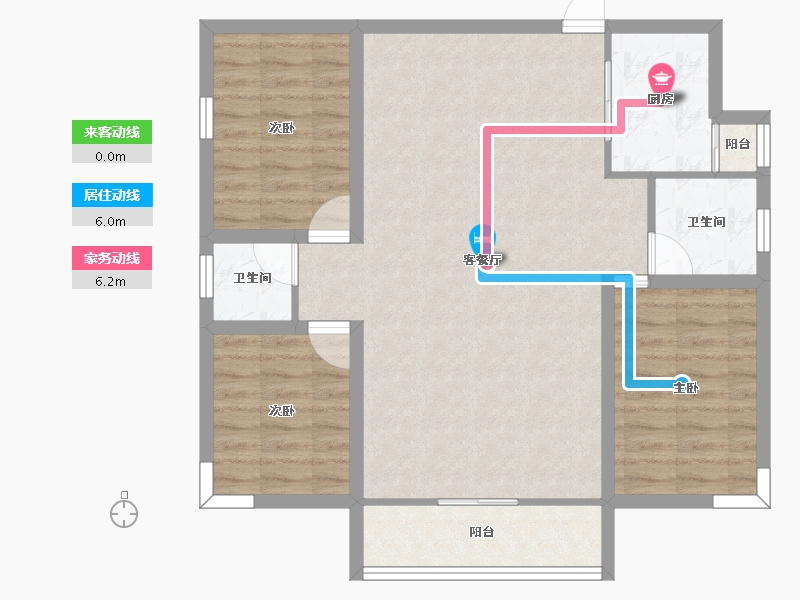 广东省-深圳市-中海怡美山庄-88.03-户型库-动静线