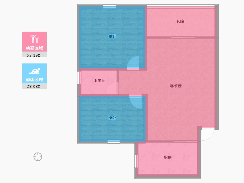 黑龙江省-鹤岗市-广物花园-73.02-户型库-动静分区