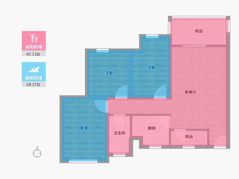 广东省-深圳市-佳兆业新都汇-61.88-户型库-动静分区