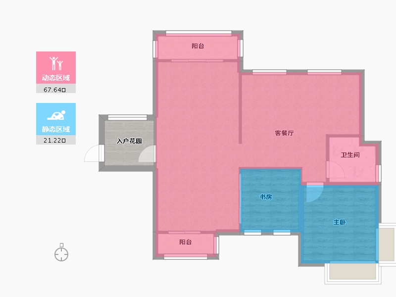 广东省-深圳市-融湖中心城(一期)-86.34-户型库-动静分区