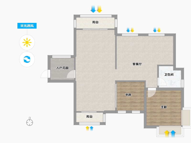 广东省-深圳市-融湖中心城(一期)-86.34-户型库-采光通风