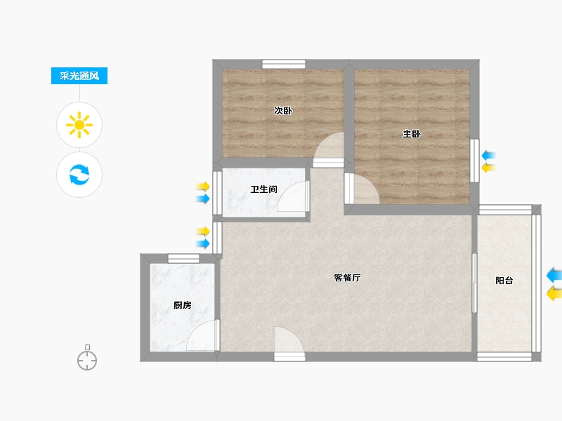 广东省-深圳市-宏兴苑-52.07-户型库-采光通风