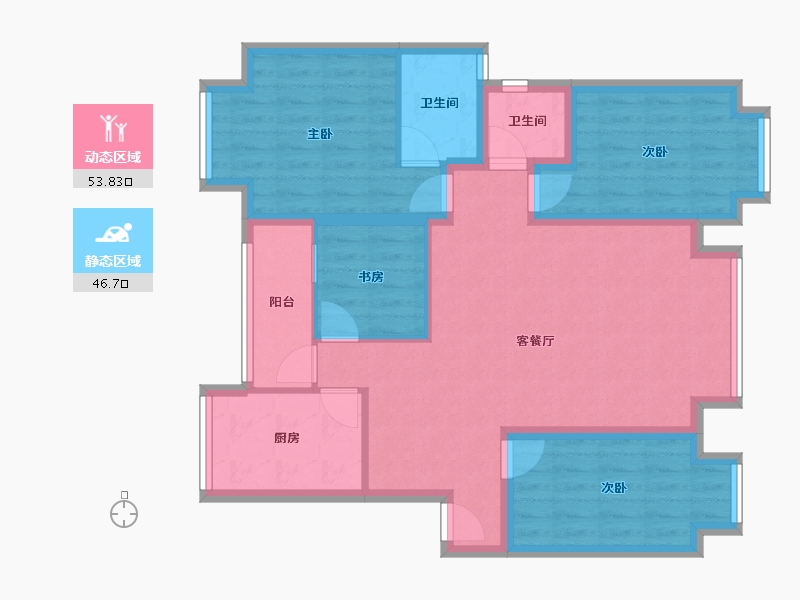 广东省-深圳市-紫薇苑(西区)-89.09-户型库-动静分区