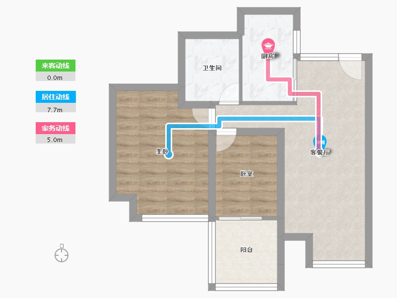 广东省-深圳市-世纪春城四期-53.84-户型库-动静线