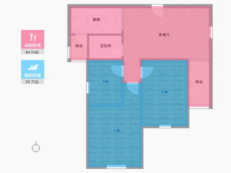 黑龙江省-鹤岗市-深物业前海港湾花园-68.18-户型库-动静分区