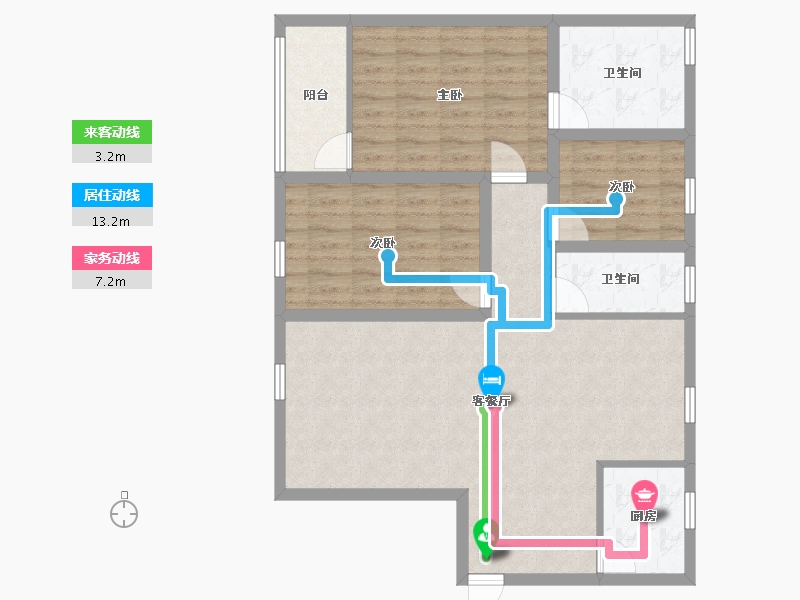 广东省-深圳市-左庭右院(北区)-91.63-户型库-动静线