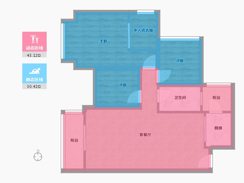 广东省-深圳市-星河时代-64.92-户型库-动静分区