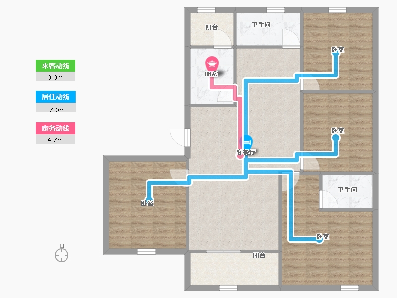 广东省-深圳市-紫薇花园-106.86-户型库-动静线