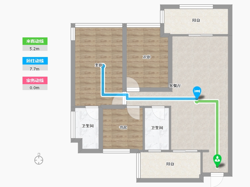 广东省-深圳市-兴华路2号(星航华府)-78.32-户型库-动静线