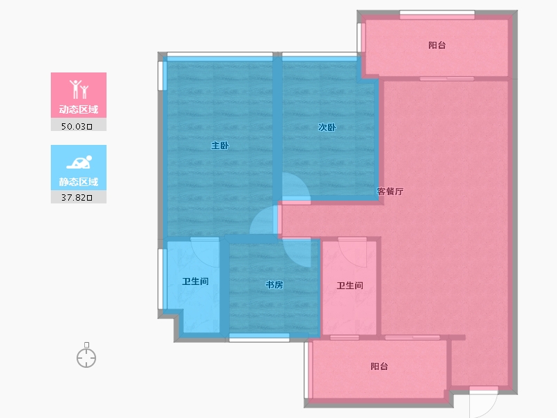 广东省-深圳市-兴华路2号(星航华府)-78.32-户型库-动静分区