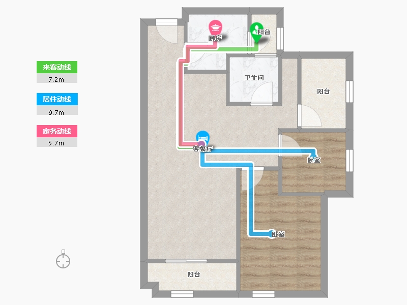 广东省-深圳市-宏发世纪城二期-60.79-户型库-动静线