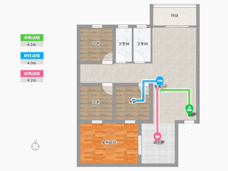 广东省-深圳市-和顺苑(和兴花园三期)-88.71-户型库-动静线