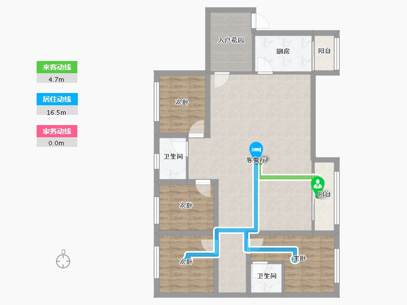 广东省-深圳市-汇龙湾花园-104.08-户型库-动静线