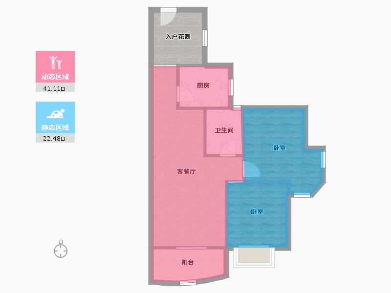 广东省-深圳市-名居绿海名居-63.72-户型库-动静分区