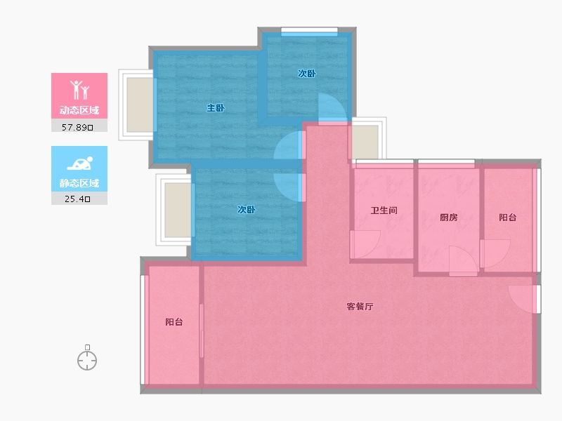 广东省-深圳市-全盛紫悦龙庭-74.04-户型库-动静分区