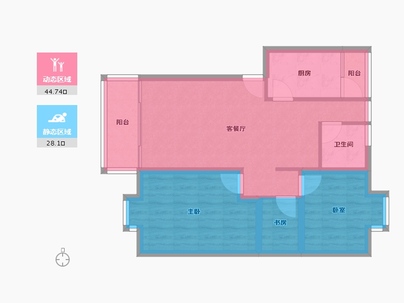 广东省-深圳市-龙华新华苑一期-64.52-户型库-动静分区