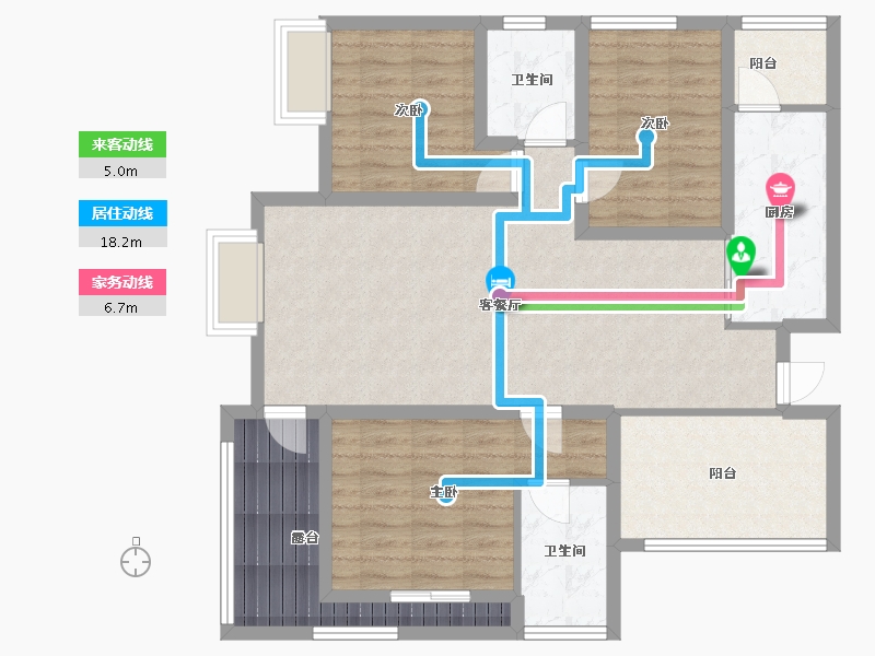 广东省-深圳市-泓瀚苑-100.38-户型库-动静线