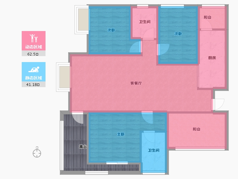 广东省-深圳市-泓瀚苑-100.38-户型库-动静分区