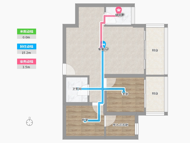 广东省-深圳市-莱蒙水榭春天五期-53.06-户型库-动静线