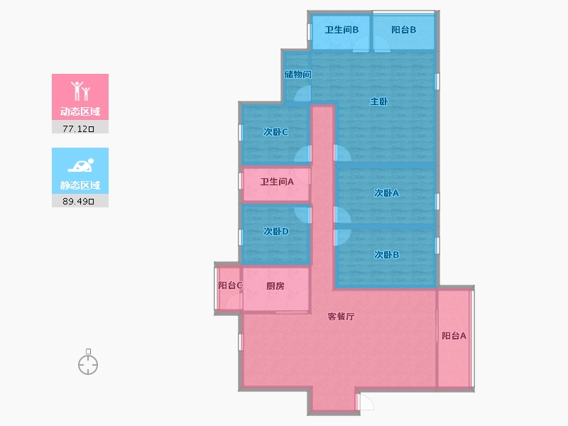 广东省-深圳市-御府名筑-148.93-户型库-动静分区