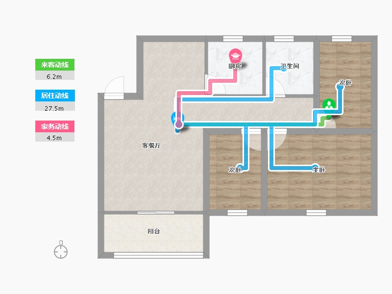 广东省-深圳市-家和花园-70.45-户型库-动静线