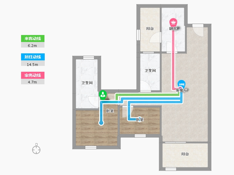 广东省-深圳市-仁恒峦山美地-67.17-户型库-动静线