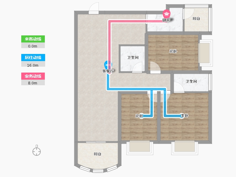 广东省-深圳市-吉祥来花园-91.35-户型库-动静线