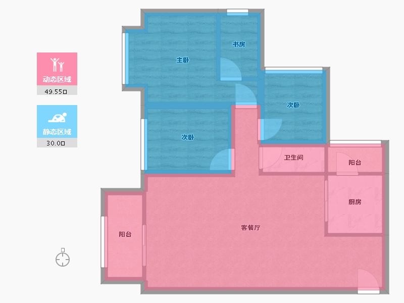 广东省-深圳市-星河时代-70.53-户型库-动静分区