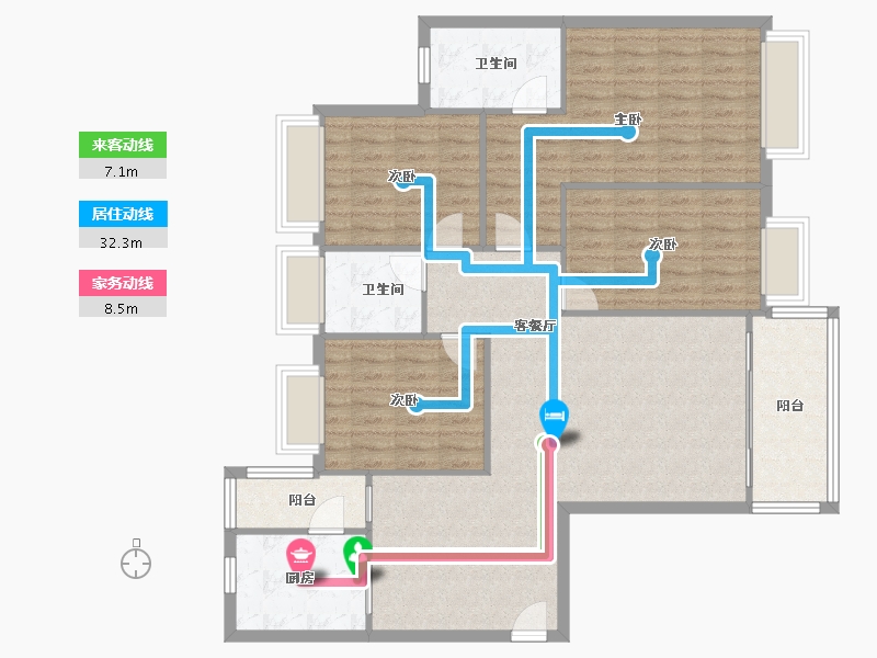 黑龙江省-鹤岗市-海湾小区-121.26-户型库-动静线