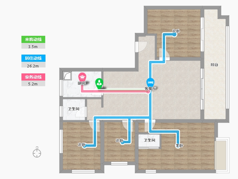 安徽省-铜陵市-公园道尊域-99.49-户型库-动静线