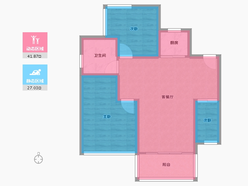 广东省-深圳市-莱蒙水榭春天五期-61.06-户型库-动静分区