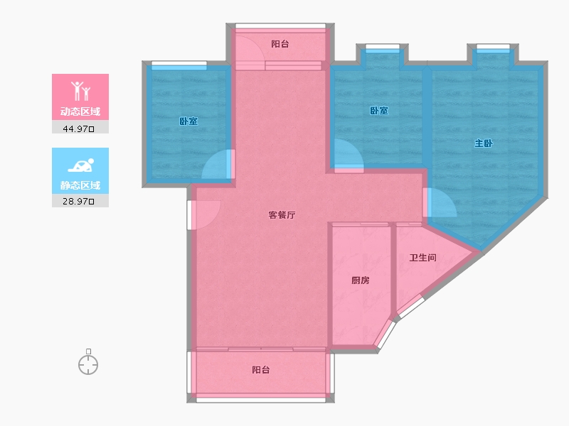 广东省-深圳市-龙华新华苑一期-65.32-户型库-动静分区