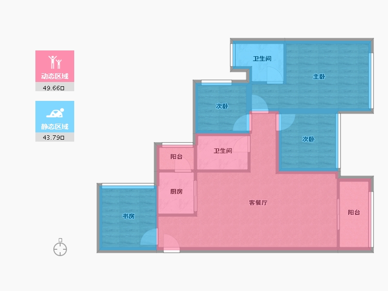 广东省-深圳市-星河银湖谷-83.05-户型库-动静分区