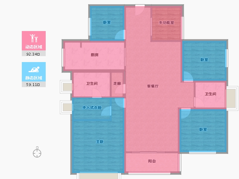 广东省-深圳市-星河盛世-136.77-户型库-动静分区