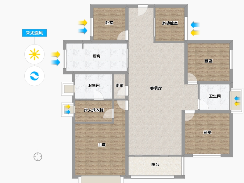 广东省-深圳市-星河盛世-136.77-户型库-采光通风