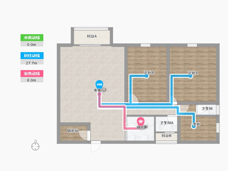 广东省-深圳市-中城康桥紫郡花园-90.69-户型库-动静线