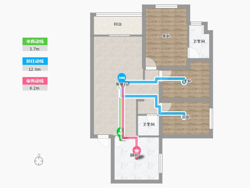 广东省-深圳市-佳华领域广场一期-77.57-户型库-动静线