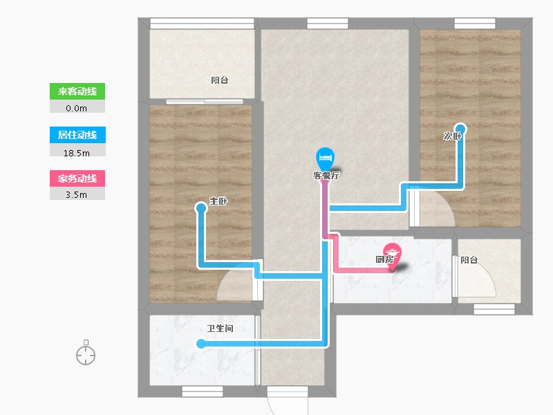 广东省-深圳市-百合星城一期-54.23-户型库-动静线