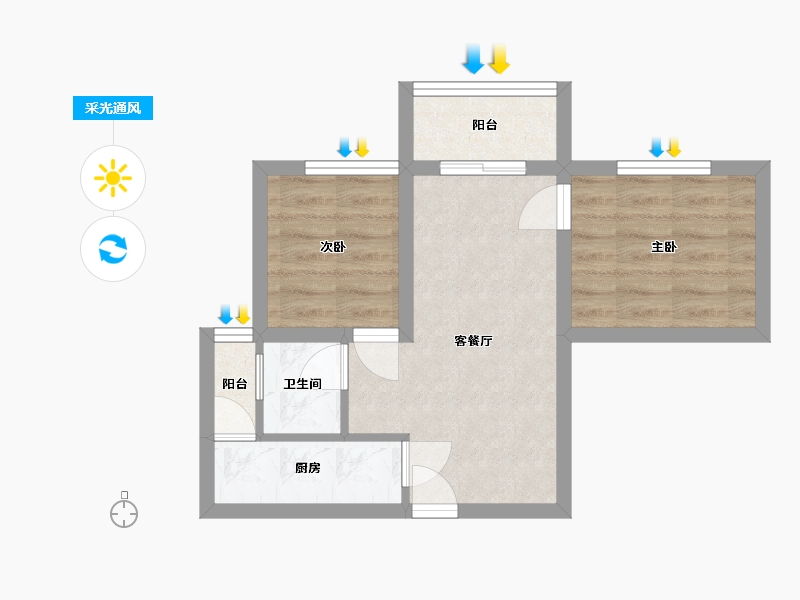 广东省-深圳市-创兴时代-41.95-户型库-采光通风