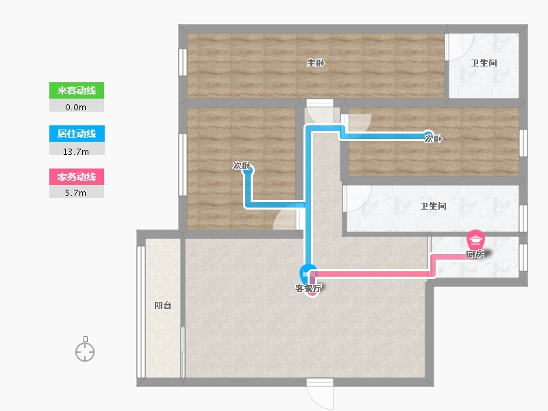 广东省-深圳市-鸿景春天花园-88.25-户型库-动静线