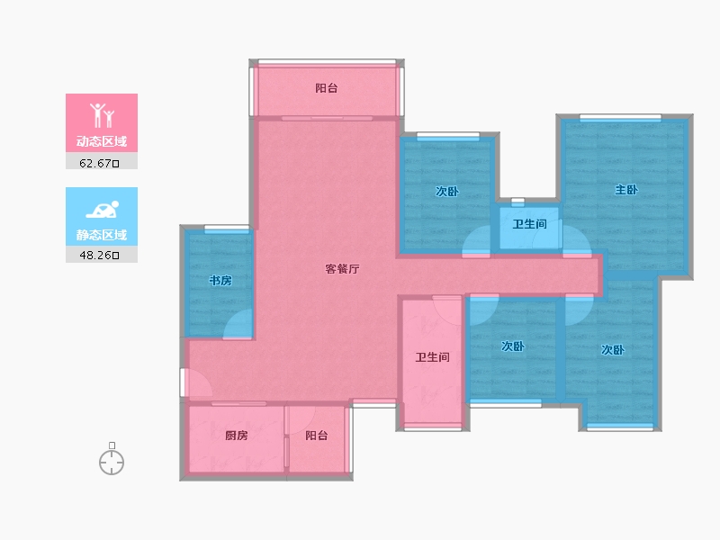 广东省-深圳市-星河盛世-98.41-户型库-动静分区