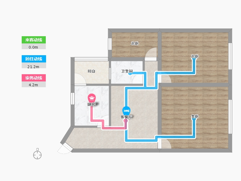 黑龙江省-鹤岗市-观峰阁-70.96-户型库-动静线