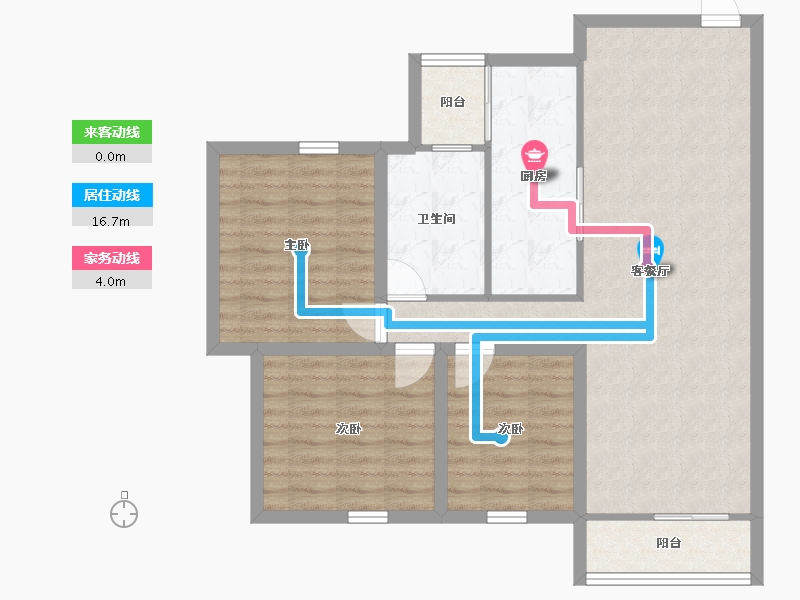 广东省-深圳市-和熙苑(和兴花园四期)-86.72-户型库-动静线