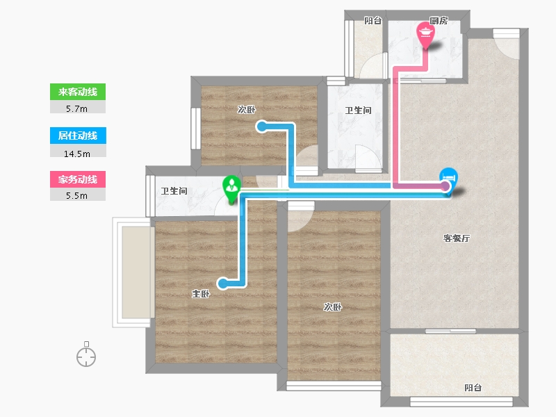 广东省-深圳市-融湖中心城(一期)-68.99-户型库-动静线