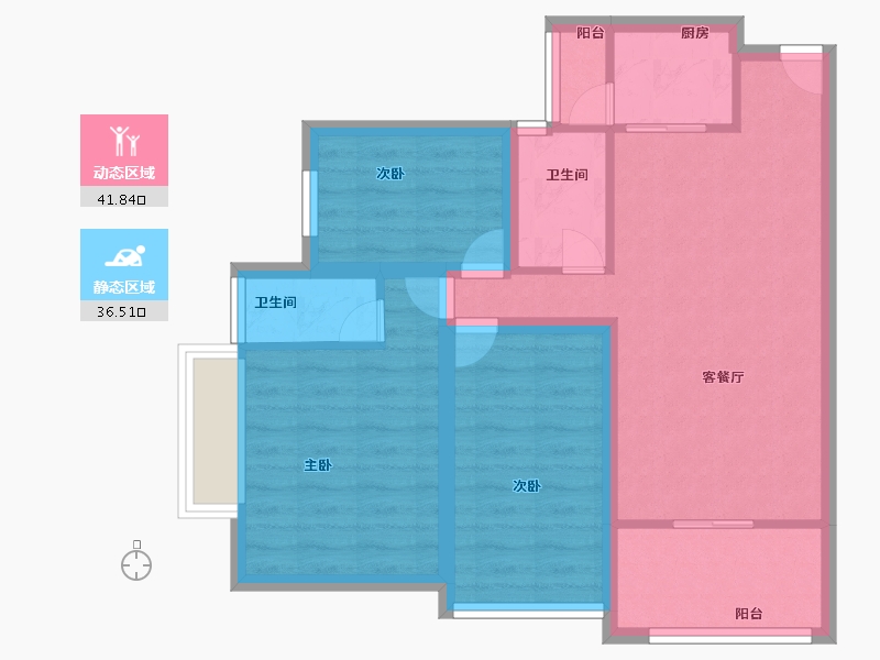 广东省-深圳市-融湖中心城(一期)-68.99-户型库-动静分区