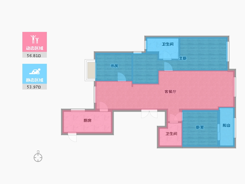 浙江省-丽水市-高湾绿园-100.00-户型库-动静分区