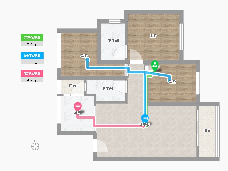 广东省-深圳市-中海锦城-60.71-户型库-动静线