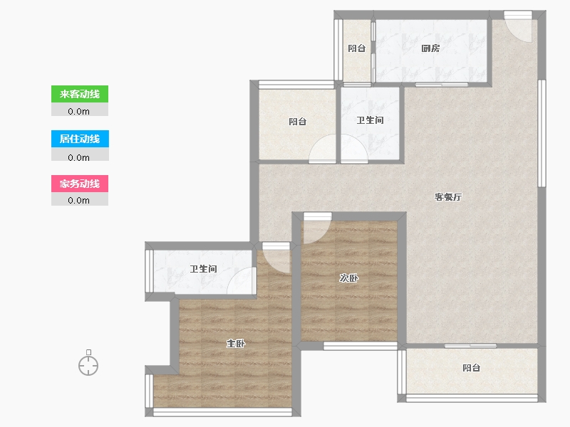 黑龙江省-鹤岗市-前海丹华-83.70-户型库-动静线