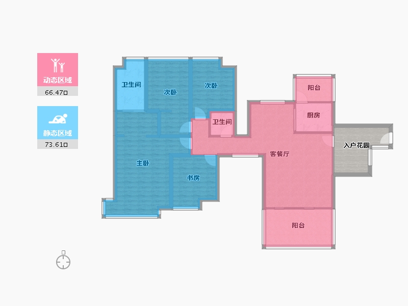 黑龙江省-鹤岗市-澳城花园(北区)-134.75-户型库-动静分区